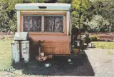 Pink Trailer by John Salt, 1977, lithograph, sold Jun 2021