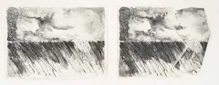 Untitled (In Two Parts) by Susan Weil, 1973, lithograph, sold Jun 2021