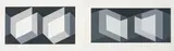 Two prints from Formulation: Articulation; Portfolio 2 Folder 7 & Portfolio I Folder 27 by Josef Albers, 1972, screenprint, one in a folding portfolio, one on a single sheet, sold Jun 2021
