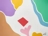 Untitled (Colored Abstraction) by Sam Ezell, 2020, acrylic on canvas, sold Jun 2021