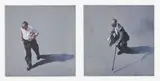 Untitled (Pedestrians) (2) by Martin Hoffman, 1972, acrylic on canvas, sold Jun 2021