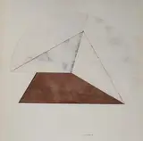 Untitled (Geometric Composition) by William Fares, 1976, mixed media on paper, sold Jun 2021