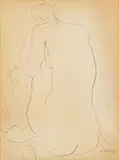 Nude- Study in Pencil by Ann Tanksley, graphite on paper, sold Jun 2021