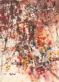 City by Gene Hutner, watercolor, sold Jun 2021