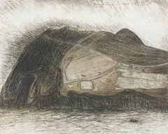 Going Into The Island by Maria Simonds-Gooding, 1982, etching, sold Jun 2021
