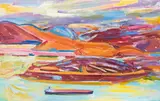 Storm King Mountain by George Kelly, oil on canvas, sold Jul 2021