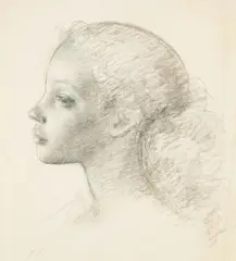 Mercedes by Clara Klinghoffer, graphite on Superfine Linen Record paper, sold Jul 2021