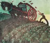 Mangolds by Sybil Andrews, 1956, colour linocut, offered Nov 2011