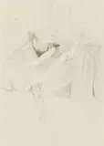 Miss Ida Heath, Danseuse Anglaise by Henri de Toulouse-Lautrec, 1894, lithograph in olive green on off white paper, offered Nov 2011