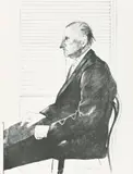 The Print Collector (Portrait Of Felix H. Man) by David Hockney, 1969, lithograph, sold Nov 2011