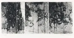 Landscape Triptych No. 1 by Fred Williams, 1962, aquatint, etching and drypoint, sold Nov 2011