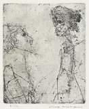 Two Heads by Fred Williams, 1955 - 56, etching, sold Nov 2011
