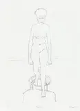 Seated Nude by John Brack, 1986, lithograph, sold Nov 2011