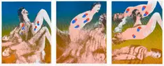 Inferno I by Sidney Nolan, colour screenprints, offered Nov 2011