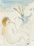 Europa Xix by Garry Shead, 1977, ink and watercolour on paper, sold Nov 2011
