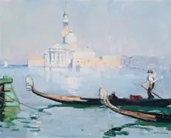 San Giorgio Maggiore, Venice by Arthur Streeton, 1908, oil on canvas, sold Aug 2008