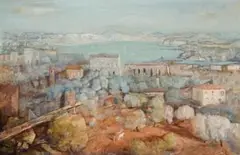 Afternoon In Tuscany (Tuscan Journey No.2) by Lloyd Rees, c.1953, oil on canvas, sold Aug 2008