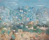The Road Outside The Walls, San Gimignano by Lloyd Rees, 1960, oil on canvas, sold Aug 2008
