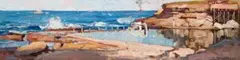 Coogee Baths by Arthur Streeton, 1907, oil on wood panel, sold Aug 2008