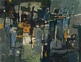 Untitled by Yvonne Audette, 1956, oil on composition board, sold Aug 2008