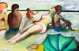 North Beach by Charles Blackman, c.1978, oil on board, sold Aug 2008