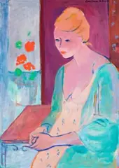 Contemplation by Constance Stokes, oil on composition board, sold Aug 2008