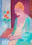 Contemplation by Constance Stokes, oil on composition board, sold Aug 2008