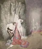 Threat by Norman Lindsay, c.1937, watercolour on paper, sold Aug 2008