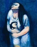 Mother And Child by Noel Counihan, 1966-68, oil on composition board, sold Aug 2008