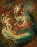 Woman With Child by William Dobell, oil on board, sold Aug 2008
