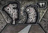 The Room by Paul Boston, 1985, ink and charcoal on paper, sold Aug 2008
