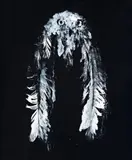 Snowy Owl 7 by David Noonan, 2002, gouache on canvas board, sold Aug 2008
