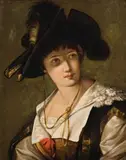 Portrait Of A Woman by Ferdinando Castelli, oil on canvas on board, sold Aug 2008