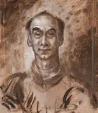 Study For Captain G.U. Scotty Allan by William Dobell, 1941, gouache on paper, sold Aug 2008