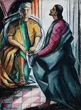 Christ Before Pontius Pilate by Roy De Maistre, oil on canvas on board, sold Aug 2008