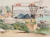 Balls Head Coal Bunker by Roland Wakelin, 1932, watercolour and pencil on paper, sold Aug 2008