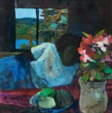 Islander Resting by Ray Crooke, oil on canvas on board, sold Aug 2008