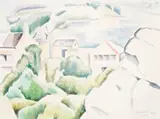 Berrys Bay by Roland Wakelin, 1933, watercolour on paper, sold Aug 2008