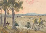 Droving by Albert Henry Fullwood, oil on canvas on board, offered Aug 2008