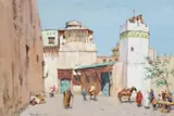 Street In Algiers by Lionel Lindsay, watercolour on paper, sold Aug 2008
