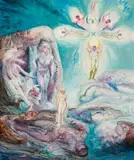 Primavera Emerging From The Rock by James Gleeson, 1966, oil on composition board, sold Nov 2008
