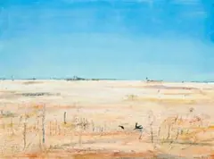 Wimmera Landscape by Arthur Boyd, oil and tempera on composition board, offered Nov 2008