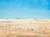 Wimmera Landscape by Arthur Boyd, oil and tempera on composition board, offered Nov 2008
