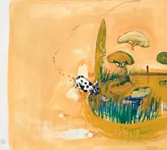 The Cow by Brett Whiteley, c.1979, mixed media and collage on paper on board, sold Nov 2008