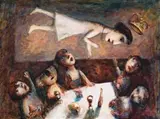 The Visitation by Garry Shead, 1996, oil on composition board, offered Nov 2008
