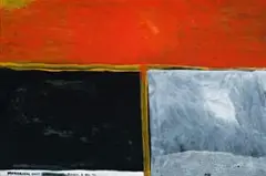 Mondrian’S Last Chrysanthemum: Scared (Scared Series) by Colin McCahon, 1976, acrylic on Steinbach paper mounted on hardboard, sold Nov 2008
