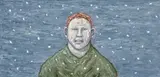 Painting, 2005 (Figure In Olive Jumper) by Peter Booth, oil on canvas, sold Nov 2008
