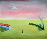 Children’S Ride by Noel McKenna, 1989, oil on canvas, sold Nov 2008