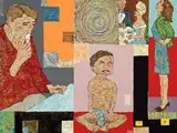 Fiat Famis by Richard Larter, 1964, synthetic polymer paint and enamel on composition board, offered Nov 2008