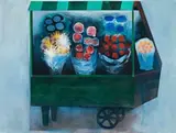 Flower Barrow, London by Charles Blackman, c.1964, oil on canvas, sold Nov 2008